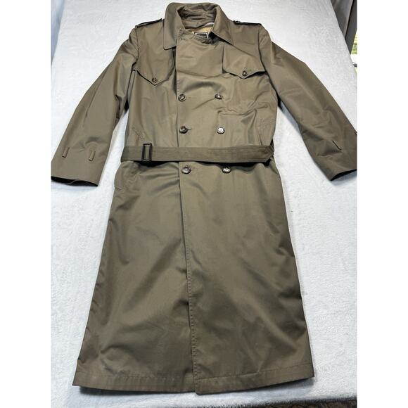 Vintage Christian Dior Monsieur Trench Coat Tan 44L Paris New York Rain Repellen - Picture 4 of 10